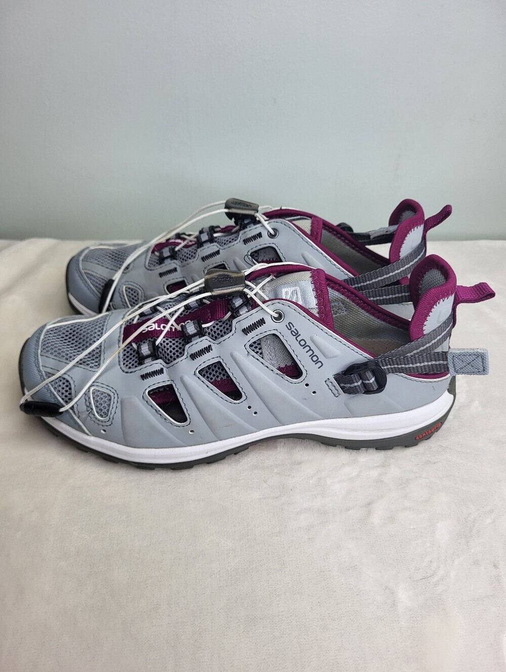 Salomon Ellipse Cabrio Women’s Grey and Magenta Water Sandal Sneakers. Size 7 - Picture 3 of 11